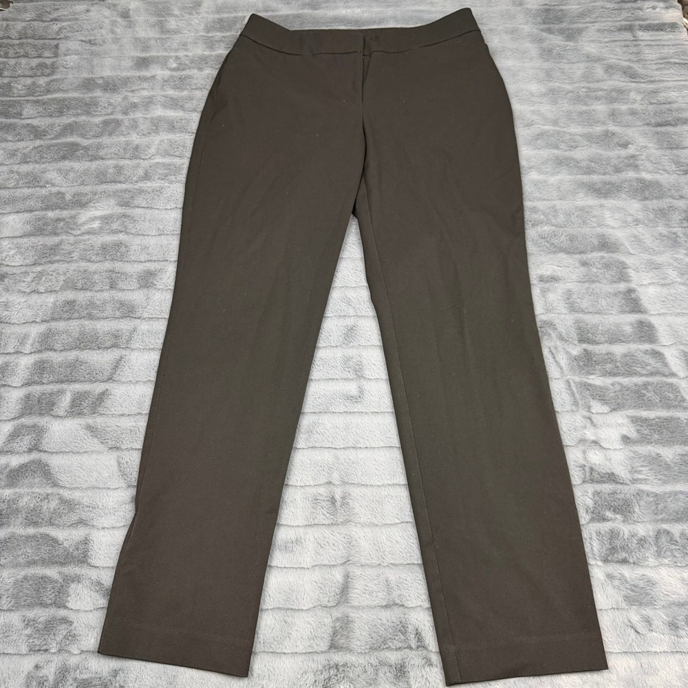 Ann Taylor Factory Women Brown Straight Leg Dress Pants Size 6 Stretch Workwear